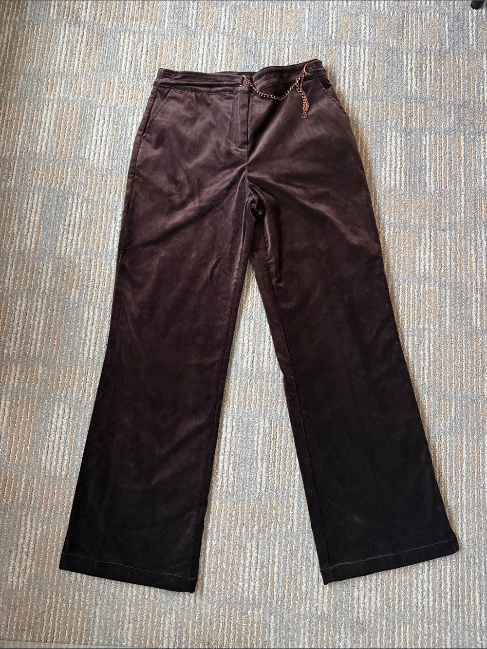 St. John Sport by Marie Gray brown velvet pants